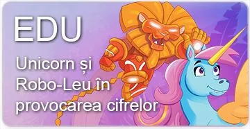 Unicorn și Robo-leu în provocarea cifrelor