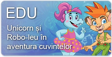 Unicorn și Robo-leu în aventura cuvintelor